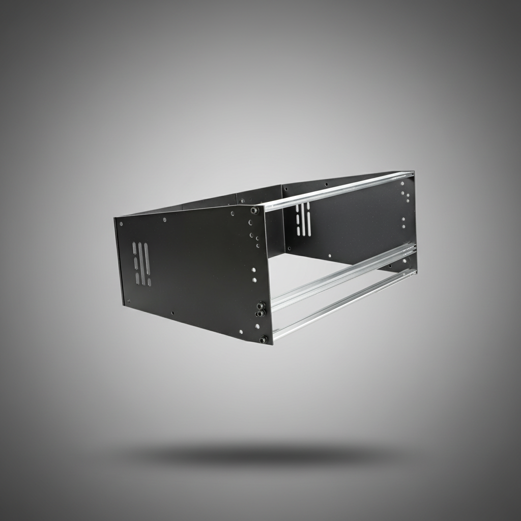 Prime-4u | Aerorak Prime 4U deep modular rack three quarter front view
